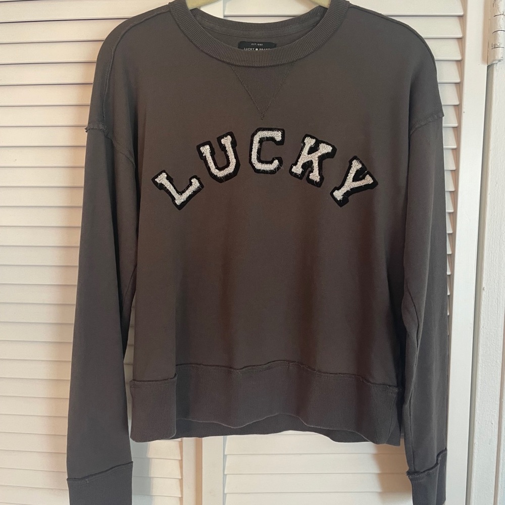🎉HP🎉 Vintage Lucky Brand Sweatshirt Gray Sz XS